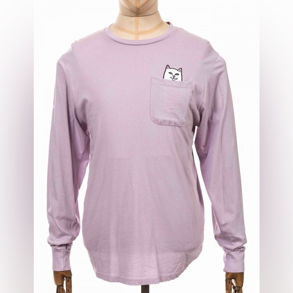 RIPNDIP Lord Nermal Lavender Long Sleeve Shirt - Picture 8 of 8